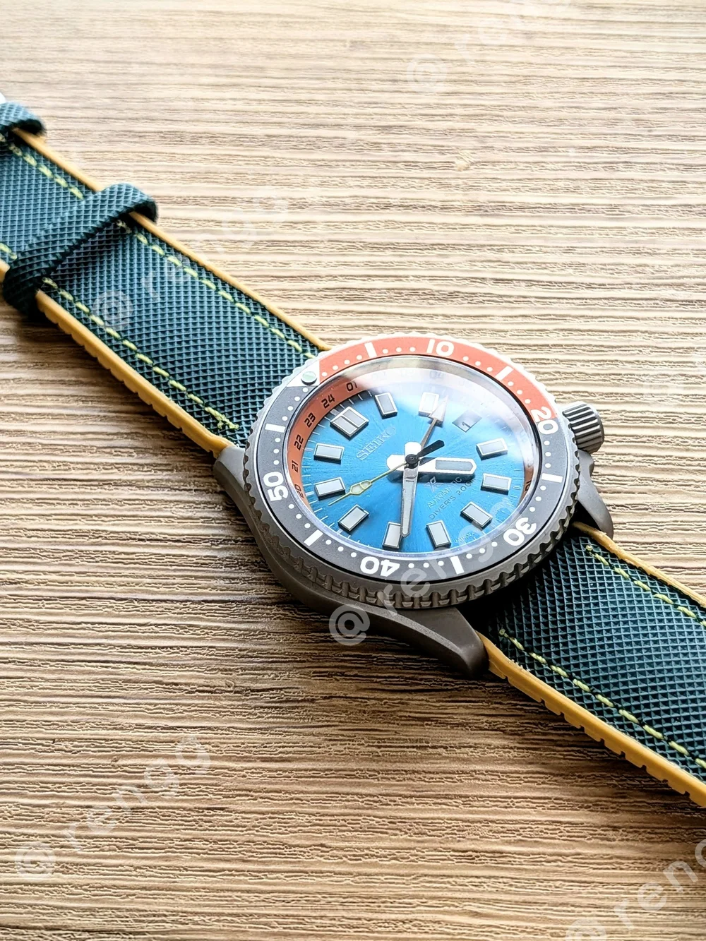 42mm Titanium GMT Seiko Men’s Green Automatic Diver Mod Watch BRAVE CRAZY COLOR